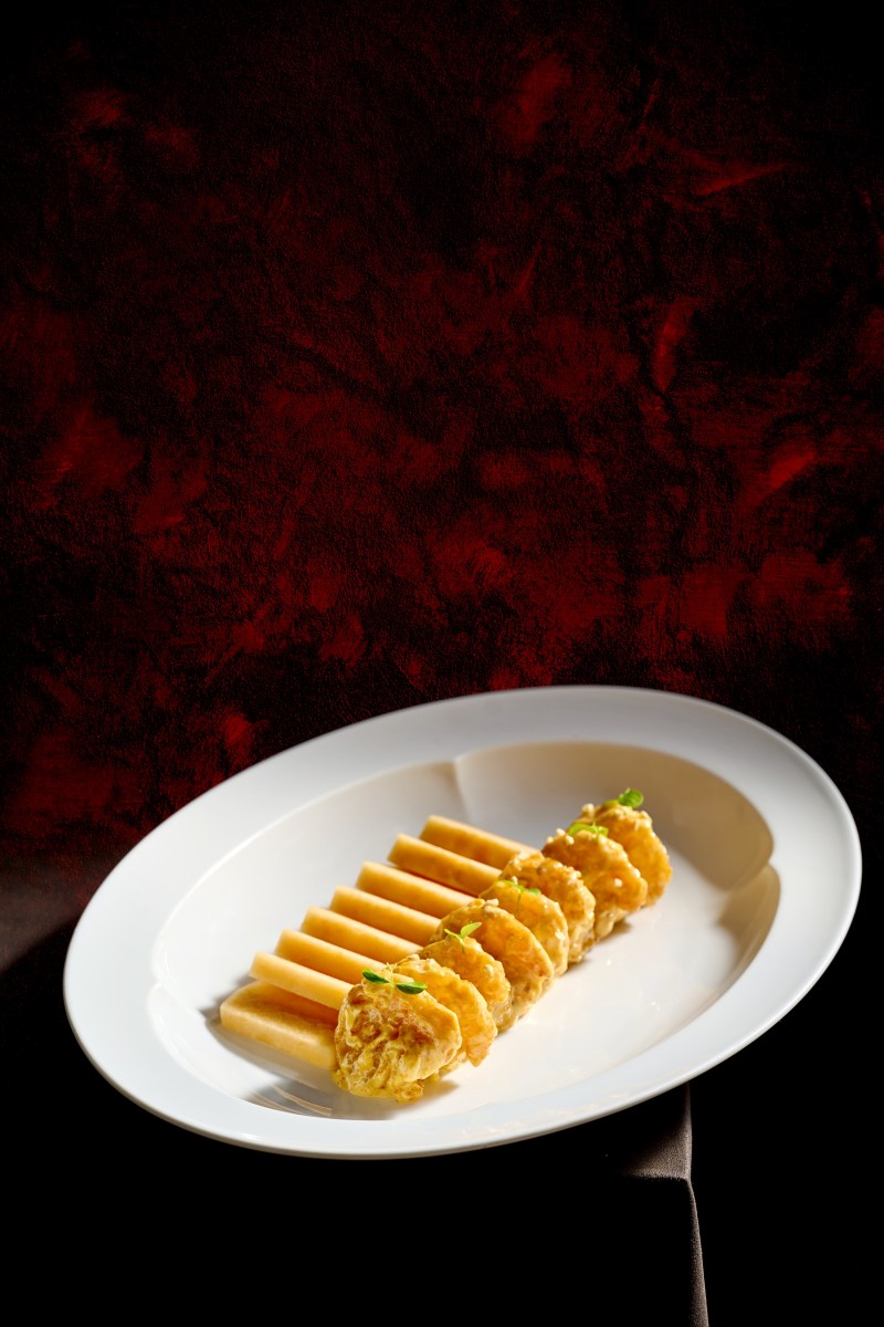 海胆酱焗海湖虾球 